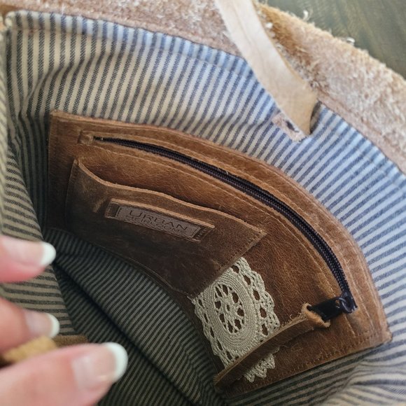 Genuine Leather Vintage Crossbody Messenger Bag Purse URBAN HEIRLOOMS used - Picture 5 of 7